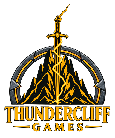 Thundercliff Games emblem — the studio founded by brothers Nick and Dave De Santis