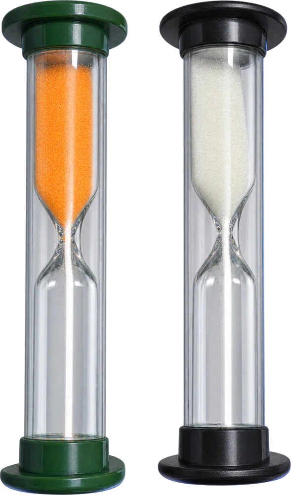 30-second and 45-second sand timers